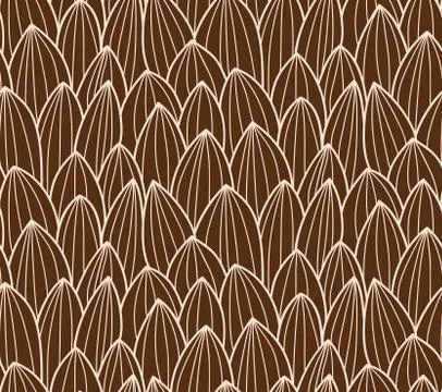 Seamless pattern with hand drawn cactus grid Stock Illustration