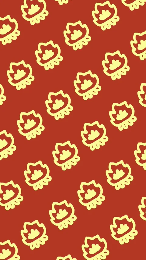 Seamless pattern of hand-drawn campfires on an abstract vertical red background Video stock 338126320
