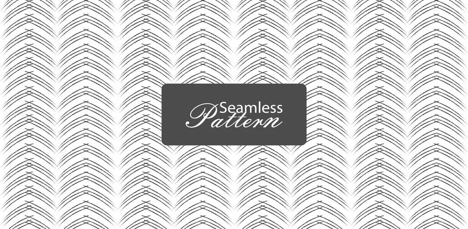 Seamless Pattern with Hand Drawn Chevron Lines in Black and White Stock Illustration