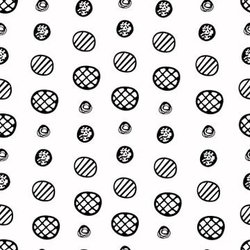 Seamless pattern with hand drawn circles eps10 Stock Illustration