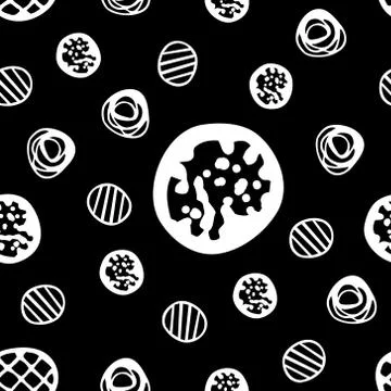Seamless pattern with hand drawn circles eps10 Stock Illustration
