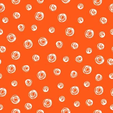 Seamless pattern with hand drawn circles eps10 Stock Illustration