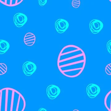 Seamless pattern with hand drawn circles eps10 Stock Illustration