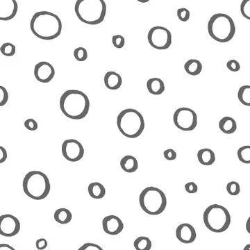 Seamless pattern with hand drawn circles. Vector illustration Illustrazione stock