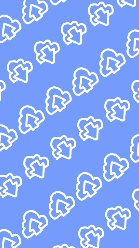 Seamless pattern of hand-drawn cloud computing icons on an abstract background Stock Footage 338192178