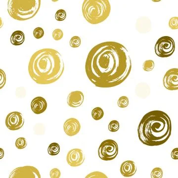 Seamless pattern with hand drawn colorful scattered confetti spots. Stock Illustration