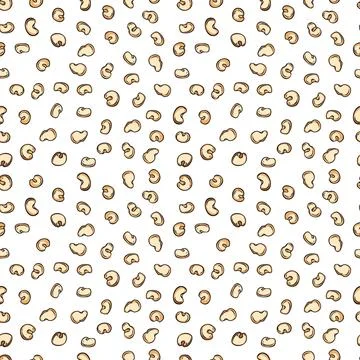 Seamless pattern with hand drawn colorful quinoa seeds sketch style Stockillustratie