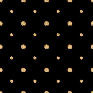 Seamless pattern of hand drawn cookies. cute pattern with delicious cookies for Stock Illustration