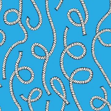 Seamless pattern with hand-drawn cord in vintage engraving Stock Illustration