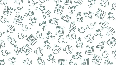 Seamless Pattern of Hand-Drawn Cosmetic and Beauty Items on White Background Stock Footage 321639937