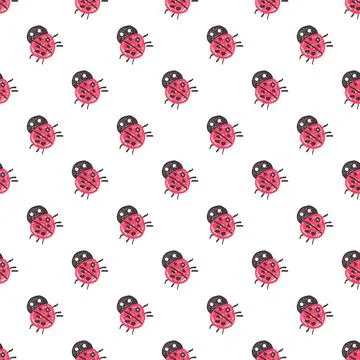 Seamless pattern. Hand drawn crayon texture style Stock Illustration