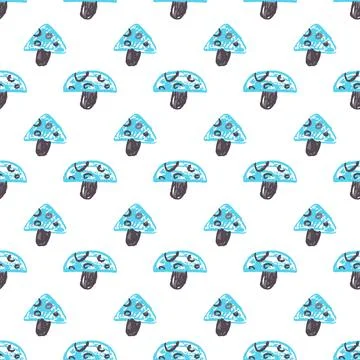 Seamless pattern. Hand drawn crayon texture style Stock Illustration