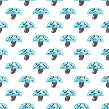 Seamless pattern. Hand drawn crayon texture style Stock Illustration