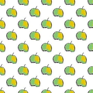 Seamless pattern. Hand drawn crayon texture style Stock Illustration