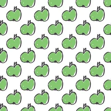 Seamless pattern. Hand drawn crayon texture style Stock Illustration
