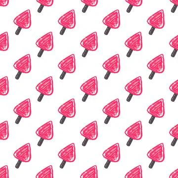 Seamless pattern. Hand drawn crayon texture style Stock-Illustration