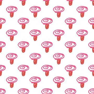 Seamless pattern. Hand drawn crayon texture style Stock Illustration