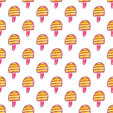 Seamless pattern. Hand drawn crayon texture style Stock Illustration
