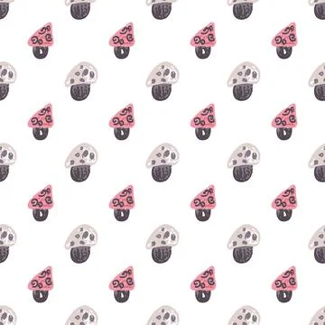 Seamless pattern. Hand drawn crayon texture style Stock Illustration