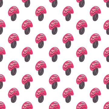 Seamless pattern. Hand drawn crayon texture style Stock Illustration