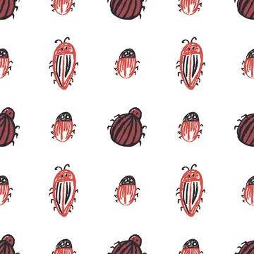 Seamless pattern. Hand drawn crayon texture style Stock Illustration