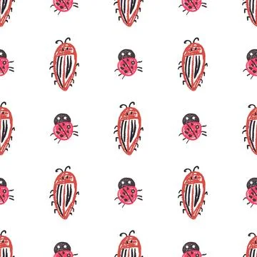 Seamless pattern. Hand drawn crayon texture style Stock Illustration