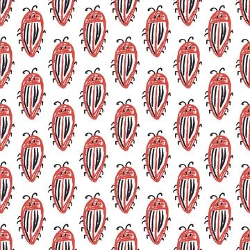 Seamless pattern. Hand drawn crayon texture style Stock Illustration