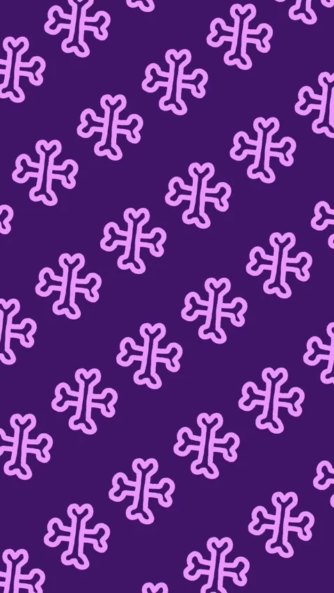 Seamless pattern of hand-drawn crossbones on an abstract vertical background Stock Footage 338262950