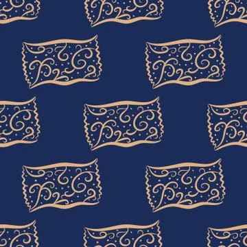 Seamless pattern from hand drawn curl candies Stock Illustration