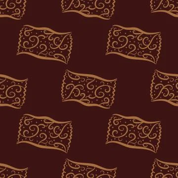 Seamless pattern from hand drawn curl candies Stock Illustration