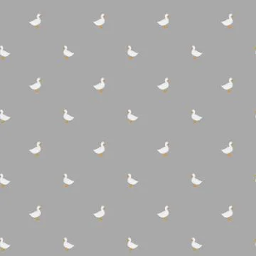 Seamless pattern of hand-drawn cute duck . vintage boho pattern for children's Stock-Illustration