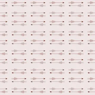 Seamless pattern with hand drawn decorative arrows. Stock Illustration