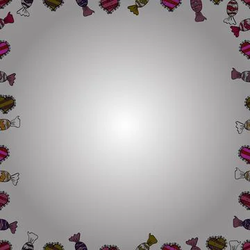 Seamless pattern. Hand-drawn doodle frames.Illustration in white, brown and blac Stock Illustration