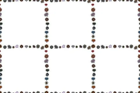 Seamless pattern. Hand-drawn doodle frames.Illustration in white, gray and brown Stock Illustration