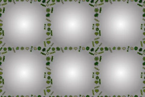 Seamless pattern. Hand-drawn doodle frames.Illustration in green, black and whit Stock Illustration