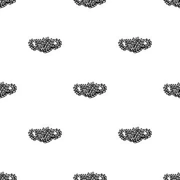 Seamless pattern with hand drawn eco mask. Stock Illustration