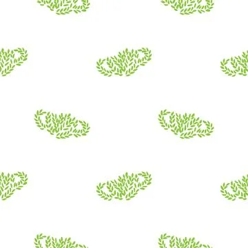 Seamless pattern with hand drawn eco mask. Stock Illustration