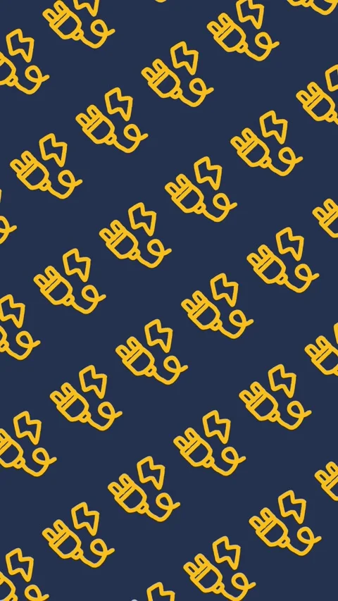 Seamless pattern of hand-drawn electric plugs on an abstract vertical background Stock Footage 339447845