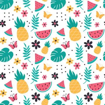 Seamless pattern with hand drawn elements Illustrazione stock