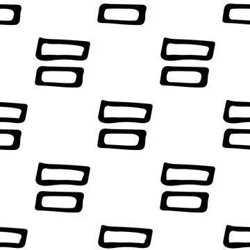 Seamless pattern with hand drawn equal sign. Doodle style vector illustration Stock Illustration