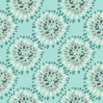 Seamless pattern with hand drawn ethnic elements. Dot circles and background  Stock Illustration