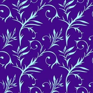 Seamless pattern with hand drawn floral elements. 스톡 일러스트