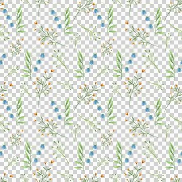 Seamless pattern. Hand drawn floral watercolor illustrations Illustrazione stock