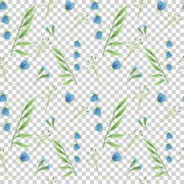 Seamless pattern. Hand drawn floral watercolor illustrations Stock Illustration