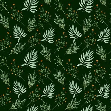 Seamless pattern. Hand drawn floral watercolor illustrations Stock Illustration