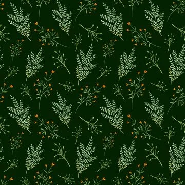 Seamless pattern. Hand drawn floral watercolor illustrations Stock Illustration