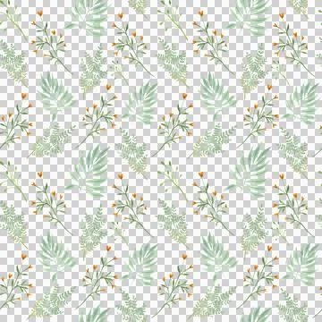Seamless pattern. Hand drawn floral watercolor illustrations Stock Illustration