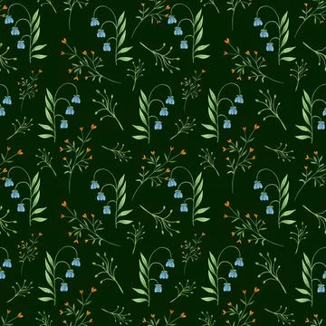 Seamless pattern. Hand drawn floral watercolor illustrations Illustrazione stock