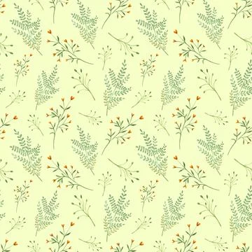 Seamless pattern. Hand drawn floral watercolor illustrations Stock Illustration