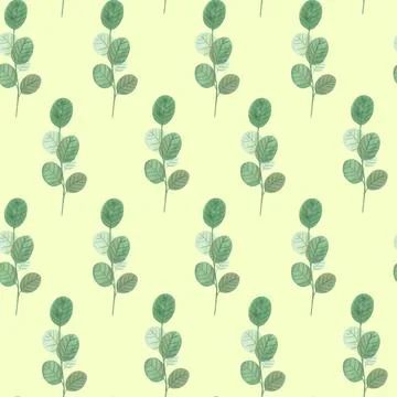 Seamless pattern. Hand drawn floral watercolor illustrations Stock Illustration